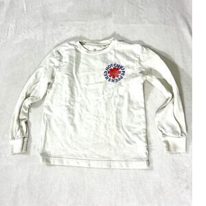 Red Hot Chili Peppers Long Sleeve Shirt Kids Small 6 7 White Band Tee